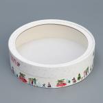 Коробка для макарун тубус с окном «С Новым годом», 20?20?5 см