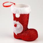 Конфетница «Сапожок», красная