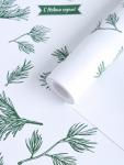 Бумага упаковочная новогодняя крафт, «Еловые веточки», на белом 75 г/м? 0.72?10 м
