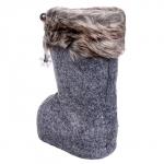 Конфетница «Сапожок», серая