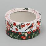 Коробка новогодняя для макарун тубус с окном «С Новым годом», 12?12?5 см