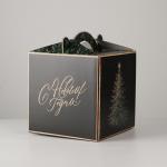 Коробка кондитерская с окном, сундук, «Новогодняя посылка» 20?20?20 см