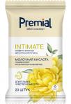 Premial салфетки влажные для интимной гигиены n20/молочная кислота
