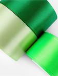 Атласная лента, набор 3 шт., 50 мм, 23±1 м, зелёная