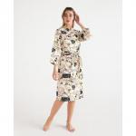 Халат женский Этель «Девичник» рукав 3/4, размер 42-44, вафля 200 г/м?, 100% хлопок