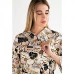 Халат женский Этель «Девичник» рукав 3/4, размер 42-44, вафля 200 г/м?, 100% хлопок