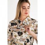 Халат женский Этель «Девичник» рукав 3/4, размер 46-48, вафля 200 г/м?, 100% хлопок