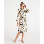 Халат женский Этель «Девичник» рукав 3/4, размер 50-52, вафля 200 г/м?, 100% хлопок