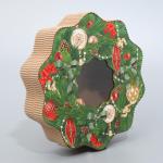 Коробка новогодняя подарочная «Венок», 21?22?5 см