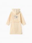 Халат махровый детский Этель Follow me, размер 34 (122-128 см), бежевый
