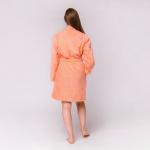 Халат махровый Экономь и Я женский, размер 42-44 цвет персиковый, 100% хлопок, 320 г/м?