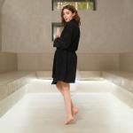 Халат махровый Экономь и Я женский, р 50-52 цвет черный, 100% хлопок с AIRO, 320 г/м?