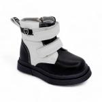 Ботинки PV596-1-6 черно белые п/п