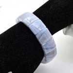 Браслет из Агата голубого (сапфирин) сегмент 16*14мм, 38,5г