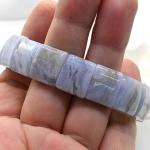 Браслет из Агата голубого (сапфирин) сегмент 16*14мм, 38,5г