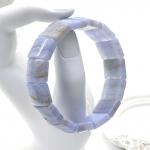 Браслет из Агата голубого (сапфирин) сегмент 16*14мм, 38,5г