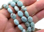 Браслет женский из Ларимара галтовка 9*12мм, 19г