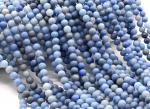Авантюрин натуральный голубой круглые бусины 6мм матовые, 37см, 58 бусин