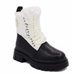Ботинки Н3262-5 черно белые п/п