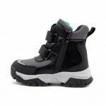 Ботинки А6662-3 черно серые п/п