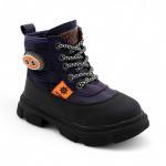 Ботинки демисезонные 5921-2В черно синие п/п