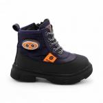 Ботинки демисезонные 5921-2В черно синие п/п