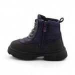 Ботинки демисезонные 5921-2В черно синие п/п