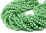 Ангелит камень зеленого цвета шарик гр.3мм, 38см, 110 бусин