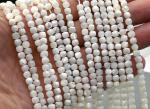 Белый перламутр кубик с гранями 4мм, 37см, 82 бусины
