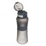 SILAPRO MAX Бутылка спортивная с замком, ULTIMATE GREY, 600мл, РС, силикон