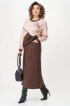 Костюм Aira Style 24129/1 пудра+коричневый