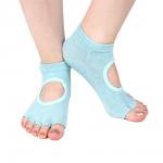 SILAPRO Носки противоскользящие для йоги, фитнеса и пилатеса с открытыми пальцами, 35-39р., 5 цветов