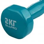 SILAPRO Гантель с виниловым покрытием 2кг (+-100гр), металл