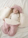 Конверт-звездочка "Пудра" с прорезями для ремней безопасности 0+