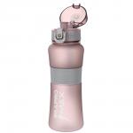 SILAPRO MAX Бутылка спортивная с замком, ELDERBERRY-ULTIMATE GREY, 600мл, РС, силикон