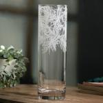 Ваза для цветов стекло новогодняя «Ель» прозрачная, высота 26.3 см