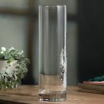 Ваза для цветов стекло новогодняя «Олень», прозрачная, высота 26.3 см