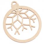 Заготовки для творчества на новый год «Шары со снежинками», 5 шт