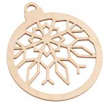 Заготовки для творчества на новый год «Шары со снежинками», 5 шт