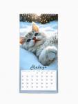 Календарь 2026 на ригеле «Кот в цветах» 16.5?34 см