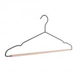 VETTA Вешалка с перекладиной, 41х19.5х0.3 см, металл, дерево, черный глянец