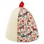 Шапка банная с принтом Амонд в асс., войлок