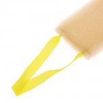 Мочалка Шахтерская, с прошитыми ручками 37x12x3см, поролон крупнопористый (массажный), цвет бежевый