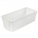 Корзинка Лофт прямоугольная 3л 297х130х96 мм белый, серый