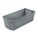 Корзинка Лофт прямоугольная 3л 297х130х96 мм белый, серый