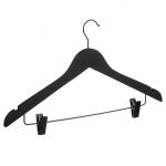 VETTA Вешалка деревянная с клипсами, софт тач, 45x26,5см, черная