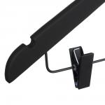 VETTA Вешалка деревянная с клипсами, софт тач, 45x26,5см, черная