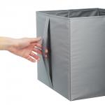 VETTA Короб без крышки, 30х30х30 см, Швеция, полиэстер, серый