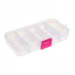 Контейнер для бисера 10 отделений, 12,7x6,5x2,3см, пластик