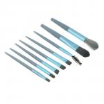 Кисти для визажа 8 шт тм ЮНИLOOK ,пластик, металл, иск.ворс, ПУ, 10,5-12 см, 3 цвета
